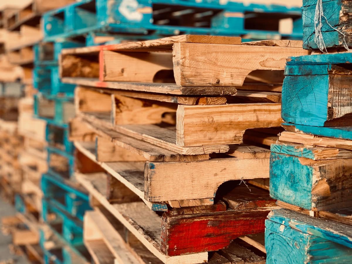 Recorte de tarima para biomasa (prueba): tarimas usadas de madera de cerca